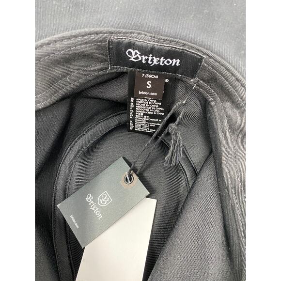 Brixton Womens Size Small Welsey Cotton Fedora Hat Black NEW - Picture 8 of 9